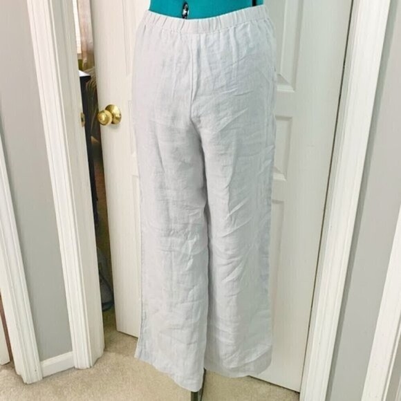 J. Jill Linen Wide Leg Elastic Waist Lagen Look Linen Casual Summer Comfy Pants - Picture 8 of 10